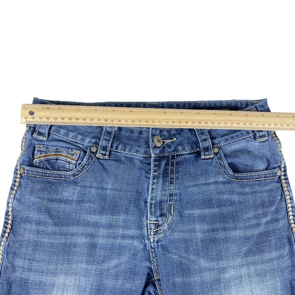Rock & Roll Cowgirl Jeans Women 27/32 Blue Bootcut Flare Distressed W2-1383 - Picture 12 of 13